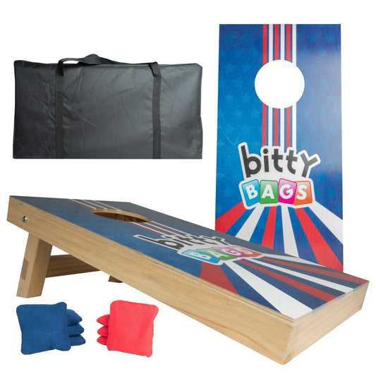 Bitty Bags Mini-Cornhole Set: Retro Stripes Design