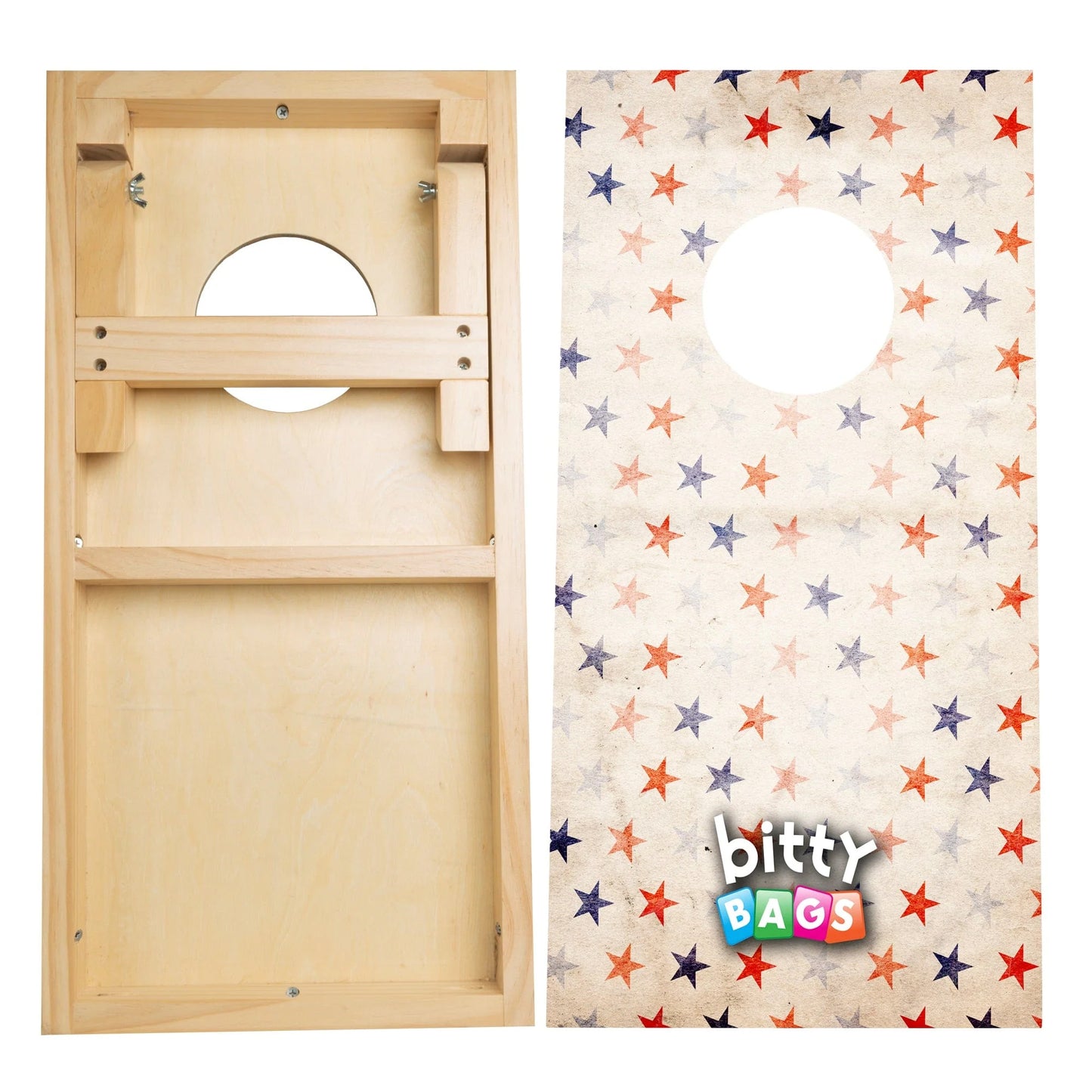 Bitty Bags Mini-Cornhole Set: American Stars Design